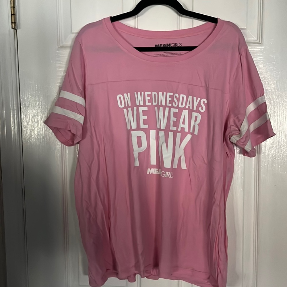 Mean girls pink graphic tee
